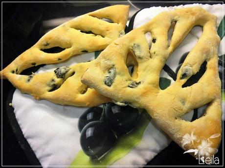 Fougasse de aceitunas negras