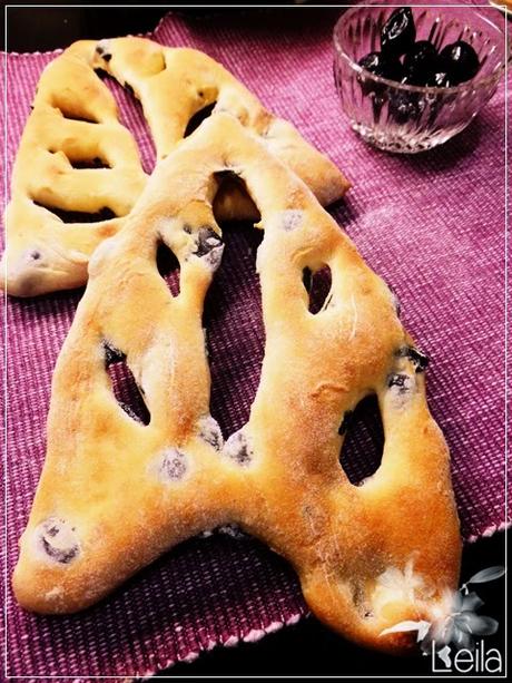 Fougasse de aceitunas negras