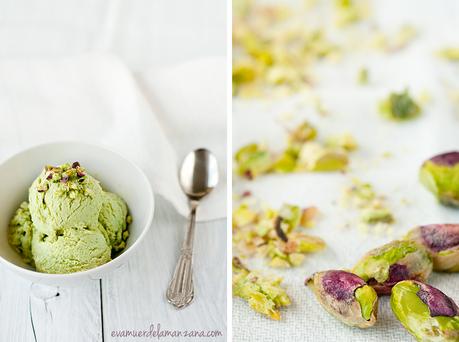 Helado de pistacho paleo, sin lactosa