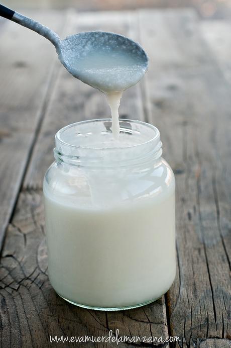 El producto final, una deliciosa y saludable manteca de coco