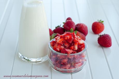 Leche de coco + fresas = helado