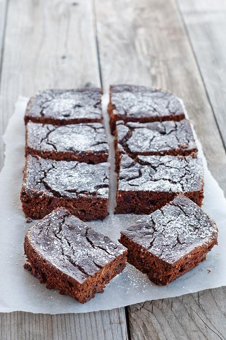 Brownie de cacao y cereza, sin gluten