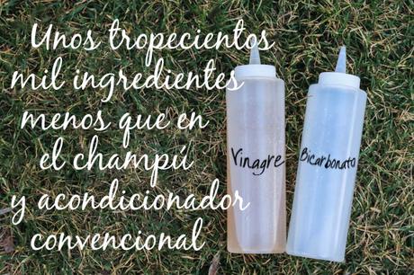 Bicarbonato y vinagre - champú y acondicionador