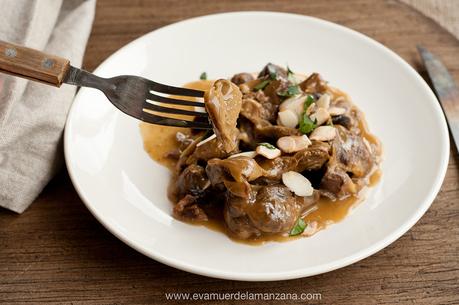 Mollejas de pollo al azafrán