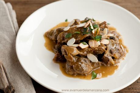 Receta de mollejas de pollo al azafrán