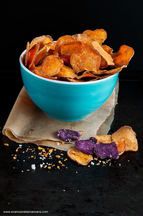 Chips crujientes de boniato o batata