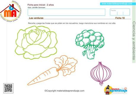 18 ciencia y ambiente  2 años - las verduras