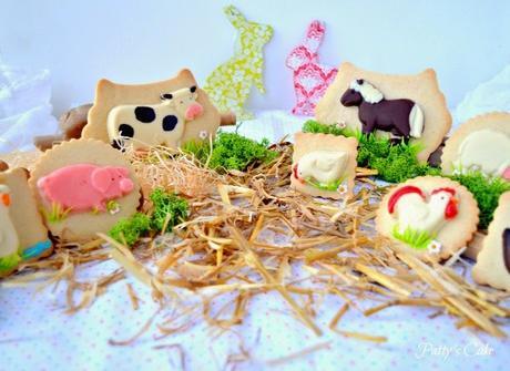 GALLETAS CON CHOCOLATE (PETIT ECOLIER) DE ANIMALITOS DE GRANJA PARA E'CAKES