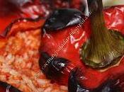 Pimientos rojos rellenos arroz