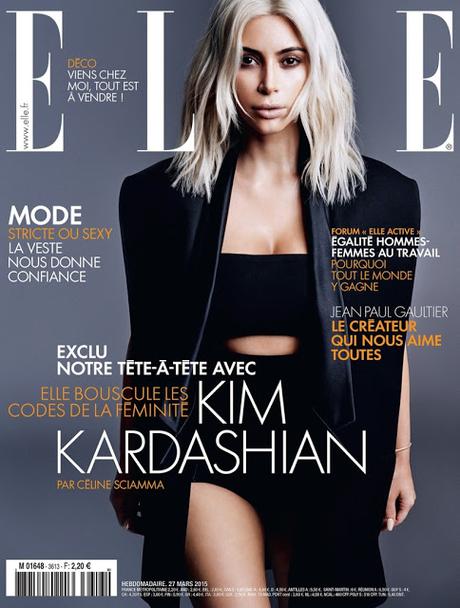 Kim Kardashian despide su pelo platino posando antes para Elle Francia