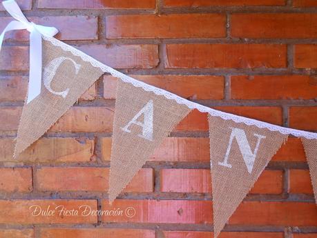 Diy Guirnalda de arpillera Candy Bar Diy Guirnalda de arpillera Candy Bar