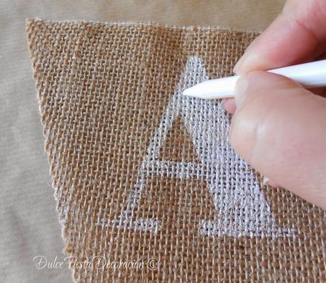 Diy Guirnalda de arpillera Candy Bar Diy Guirnalda de arpillera Candy Bar
