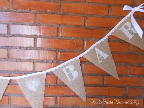 Diy Guirnalda de arpillera Candy Bar Diy Guirnalda de arpillera Candy Bar