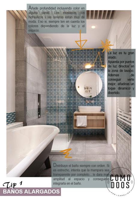 Renovar el baño Baños alargados