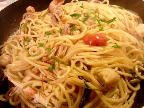 Espaguetis con cigalas y espárragos espaguetiscigalasesparragos7