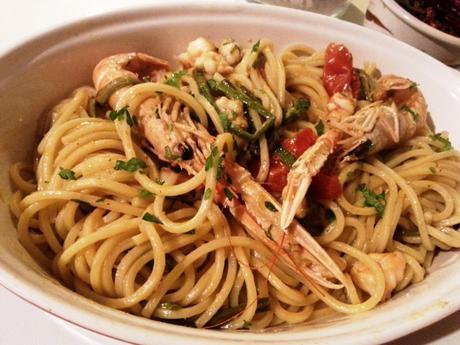 Espaguetis con cigalas y espárragos espaguetiscigalasesparragos8