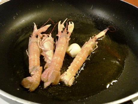 Espaguetis con cigalas y espárragos espaguetiscigalasesparragos1