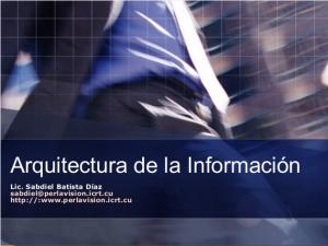 Arquitectura de la información (+PPT)