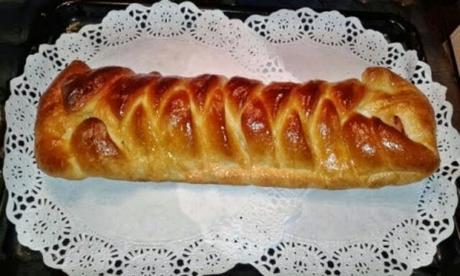 trenza de jamón y queso