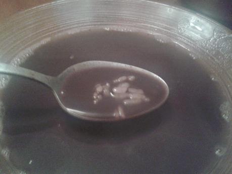 Sopa de frijoles con arroz