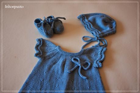 Vestido de punto en algodón... esta vez en azulón!