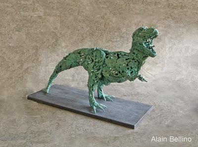 Las esculturas dinosaurianas de bronce de Alain Bellino