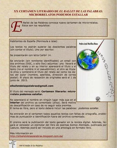 SE CONVOCAN EL XX Y XXI CERTÁMENES DE MICRORRELATOS: PODEMOS ESTALLAR E ILUSIÓN