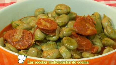 Habas tiernas sofocadas