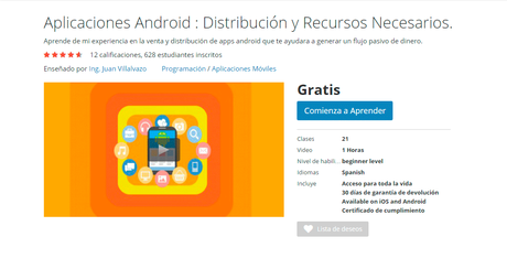 Curso Online Aplicaciones Android : Distribución y Recursos Necesarios