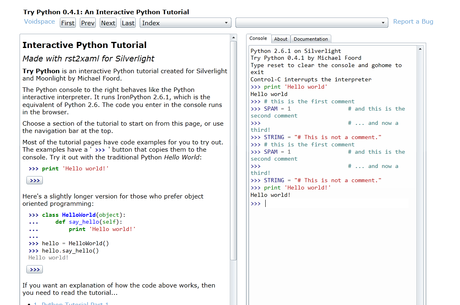 Trypython - aprende Python de una forma interactiva Aprender a programar en python