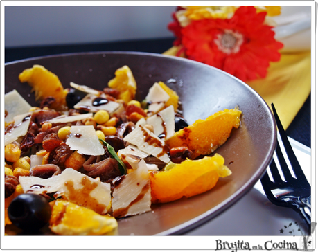 Ensalada crujiente de naranja