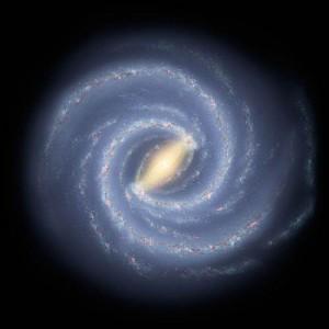 Recreación artística de la Vía Láctea. Crédito: NASA/JPL-Caltech.
