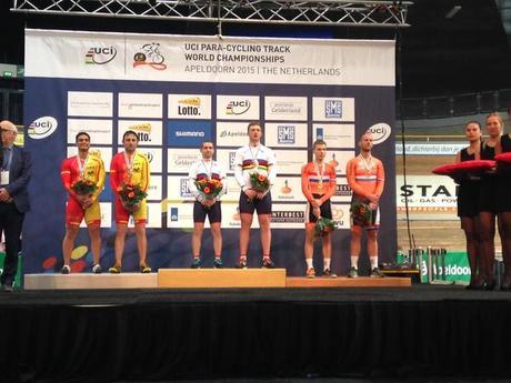 Dos platas y un bronce más para España para terminar el Mundial de Apeldoorn de ciclismo adaptado en pista