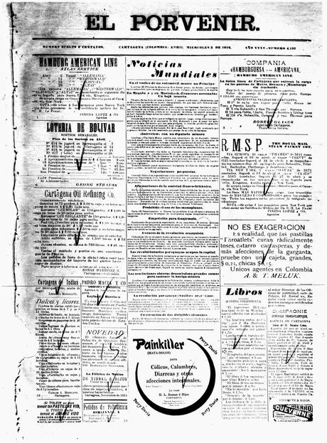 FUENTES PRENSA CARTAGENA 1912 (PERIODICO EL PORVENIR)