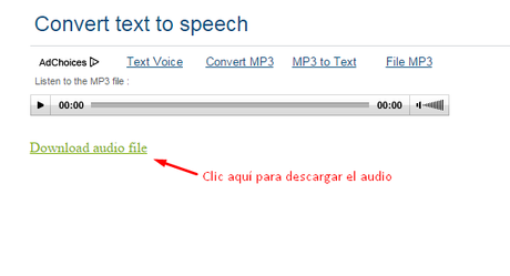 Convertir Texto a Voz gratis