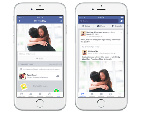 On this day: nueva opción de Facebook