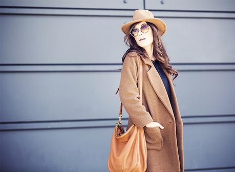 street style barbara crespo black and brown coat leopard booties fashion blogger outfit blog de moda