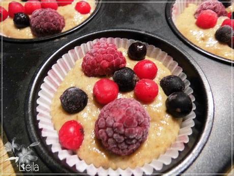 Muffins de canela y frutos rojos