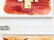 Banderas hechas comidas típicas países