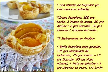 Pastelitos de Hojaldre y Melocotón