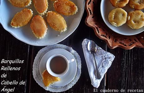 Barquillos Rellenos de Cabello de Ángel