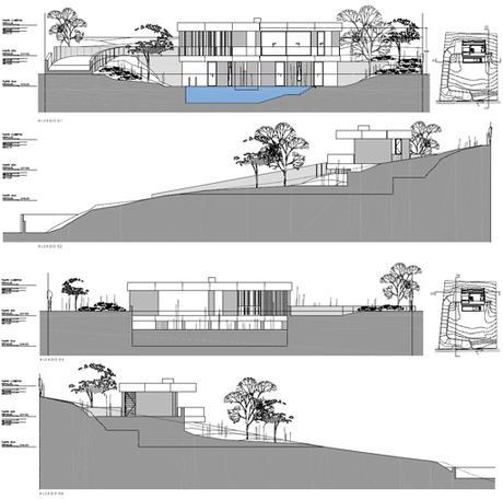 Alzados Nuevo proyecto de vivienda unifamiliar A-cero Tech en el sur de la Península