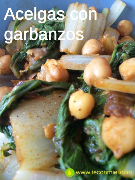 Receta de acelgas con garbanzos 2