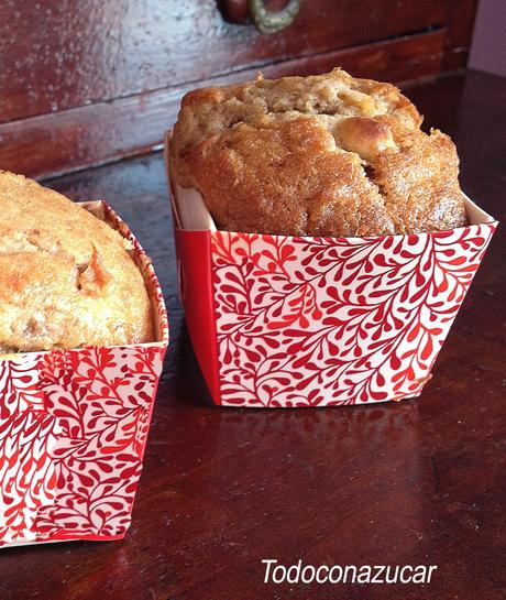 MUFFINS BANANA LOAF O MAGDALENAS DE PLÁTANO Y NUECES