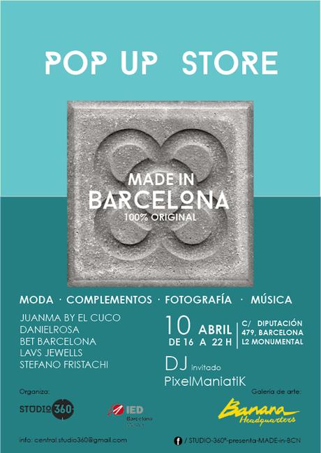 CARTEL POP UP market barcelona