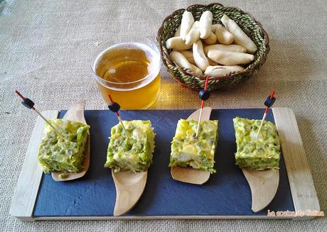 Tortilla de patatas con guisantes