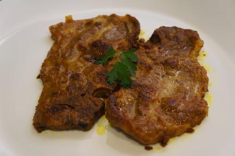 Chuletas de cerdo al curry