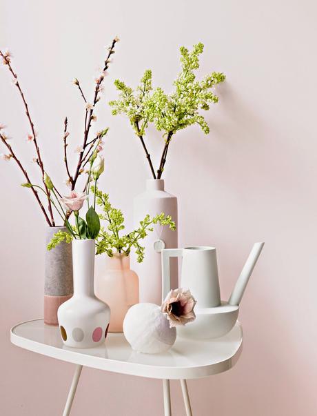 Una decoración en rosa y gris, tonalidades pastel una tendencia deco 