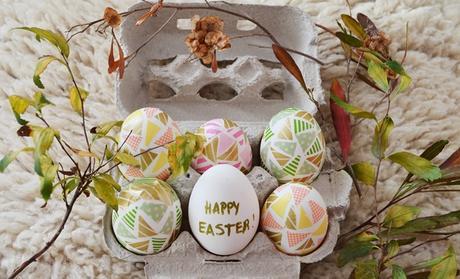 Decorar huevos con washi tape {Mini DIY de Pascua}