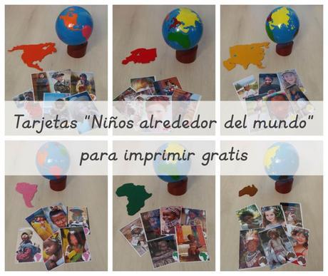Tarjetas Niños del mundo imprimible gratis